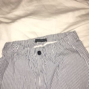 Brandy Mellville Pants striped blue and white